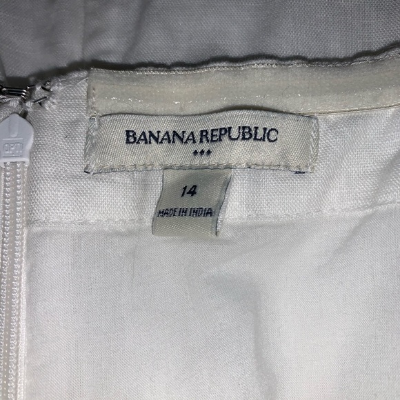 BANANA REPUBLIC white Strapless Dress size 14 - Picture 7 of 13